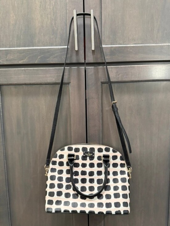kate spade Handbags - Kate Spade Black, White & Light Pink Dome Satchel Crossbody
